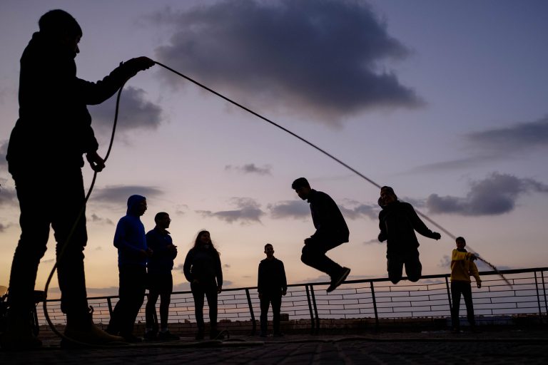 Jump rope outside 2