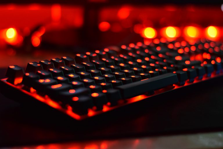 Orange backlit keyboard
