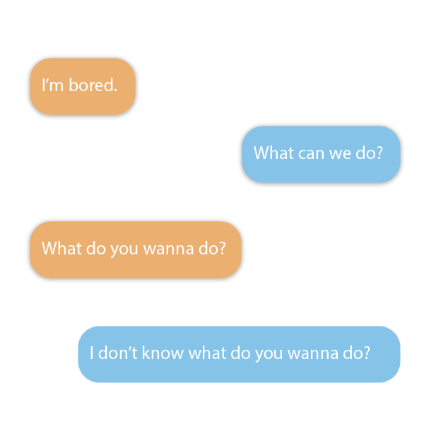 bored text