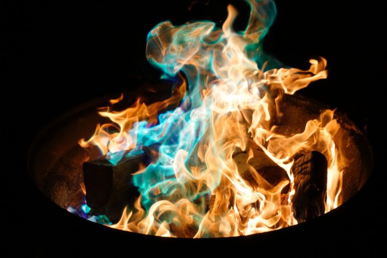 Multi colored campfire