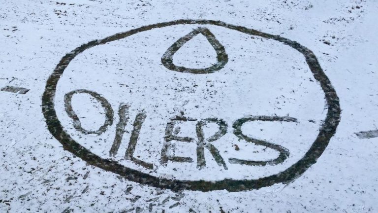 Edmonton Oilers Snow Art / Drawing