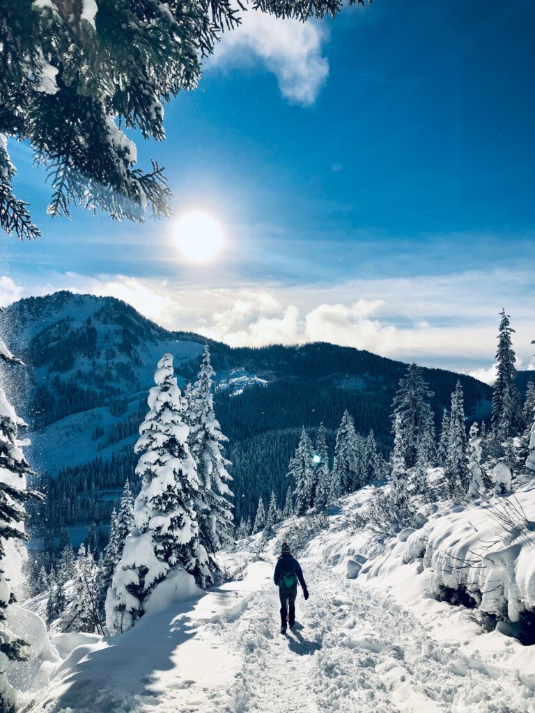 Stunning winter hike view