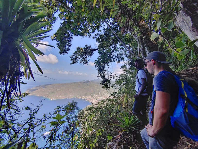 Hiking up the Petit Piton in St Lucia