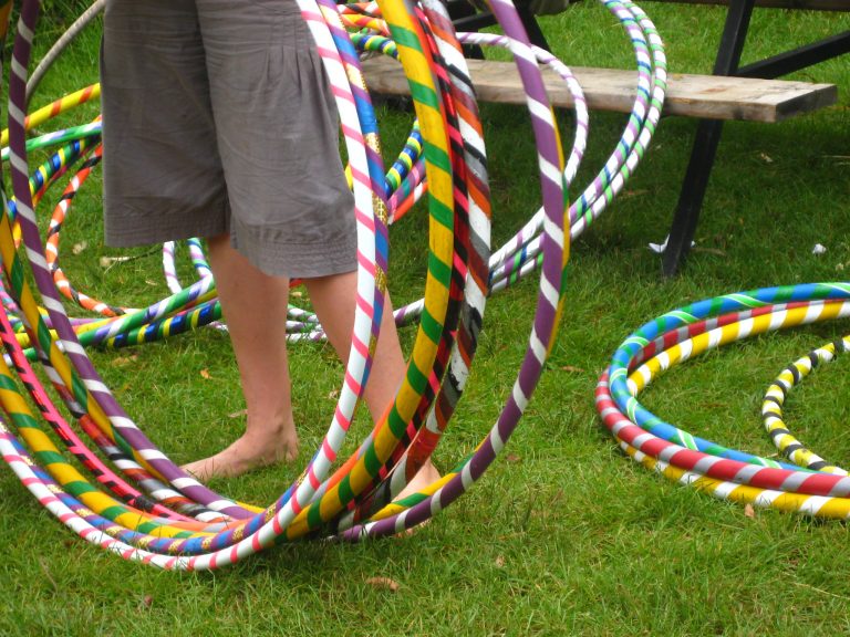 Hula Hoops at the “Hula Hooping for Grown Ups” workshop