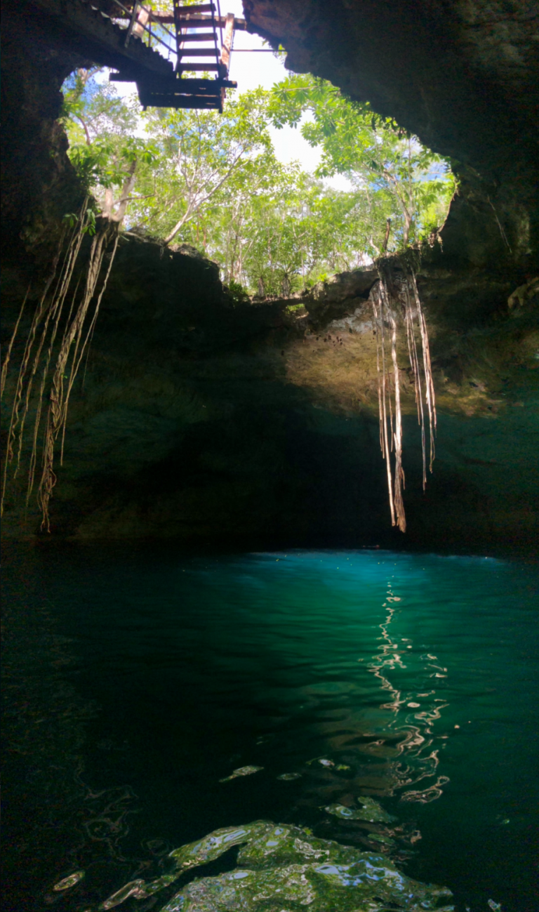 Cenote in Sacalum. Yucatán Peninsula, Mexico