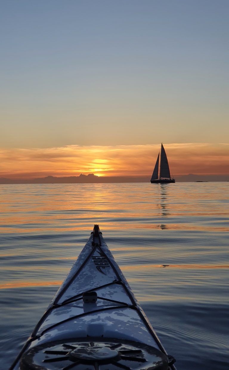 Sunset kayaking westcoast of Sweden